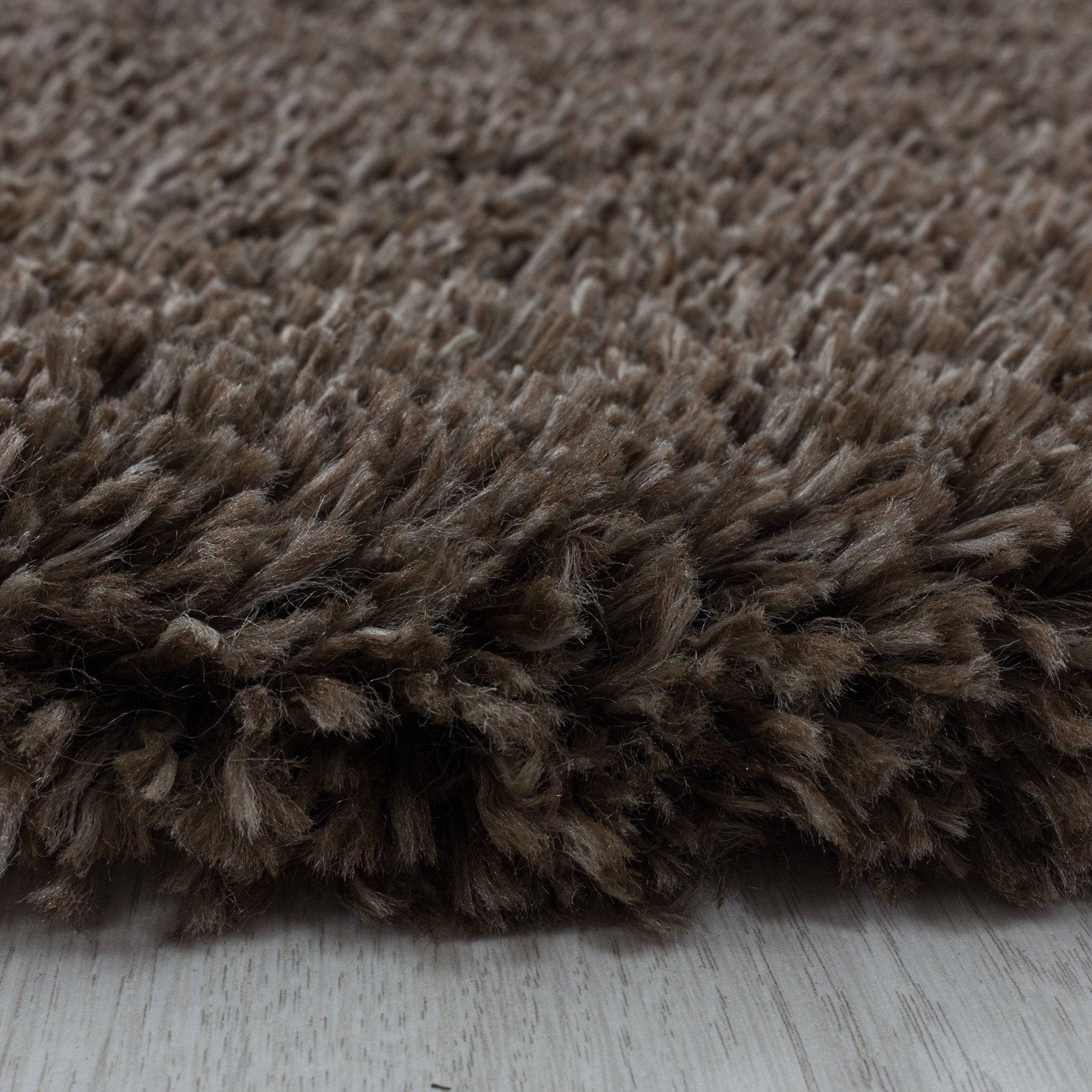 Fluffy Hochflor Teppich Braun