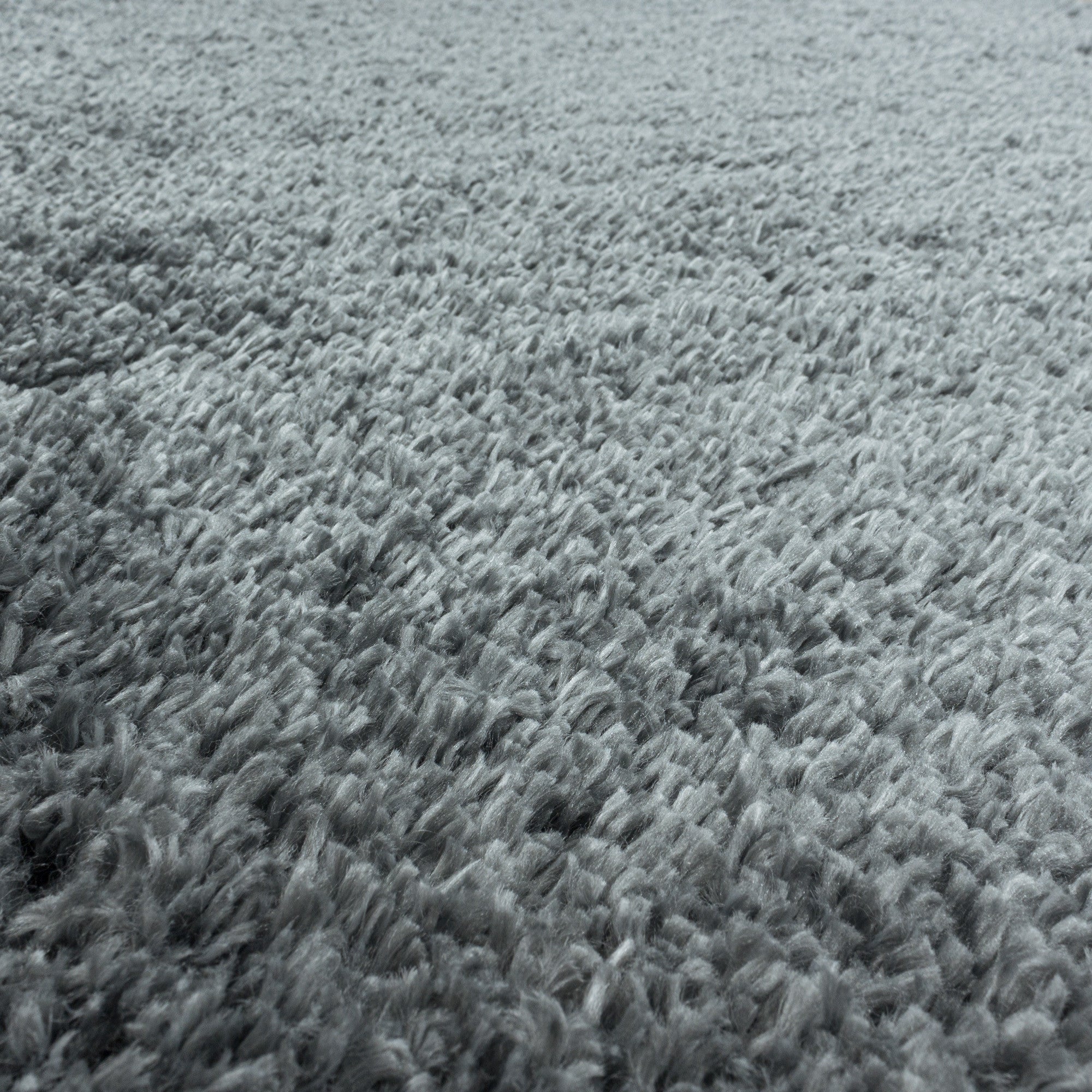 Fluffy Hochflor Teppich Hellgrau