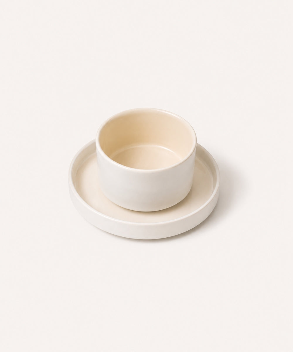 Noa Beige White Kaffeetassen Set
