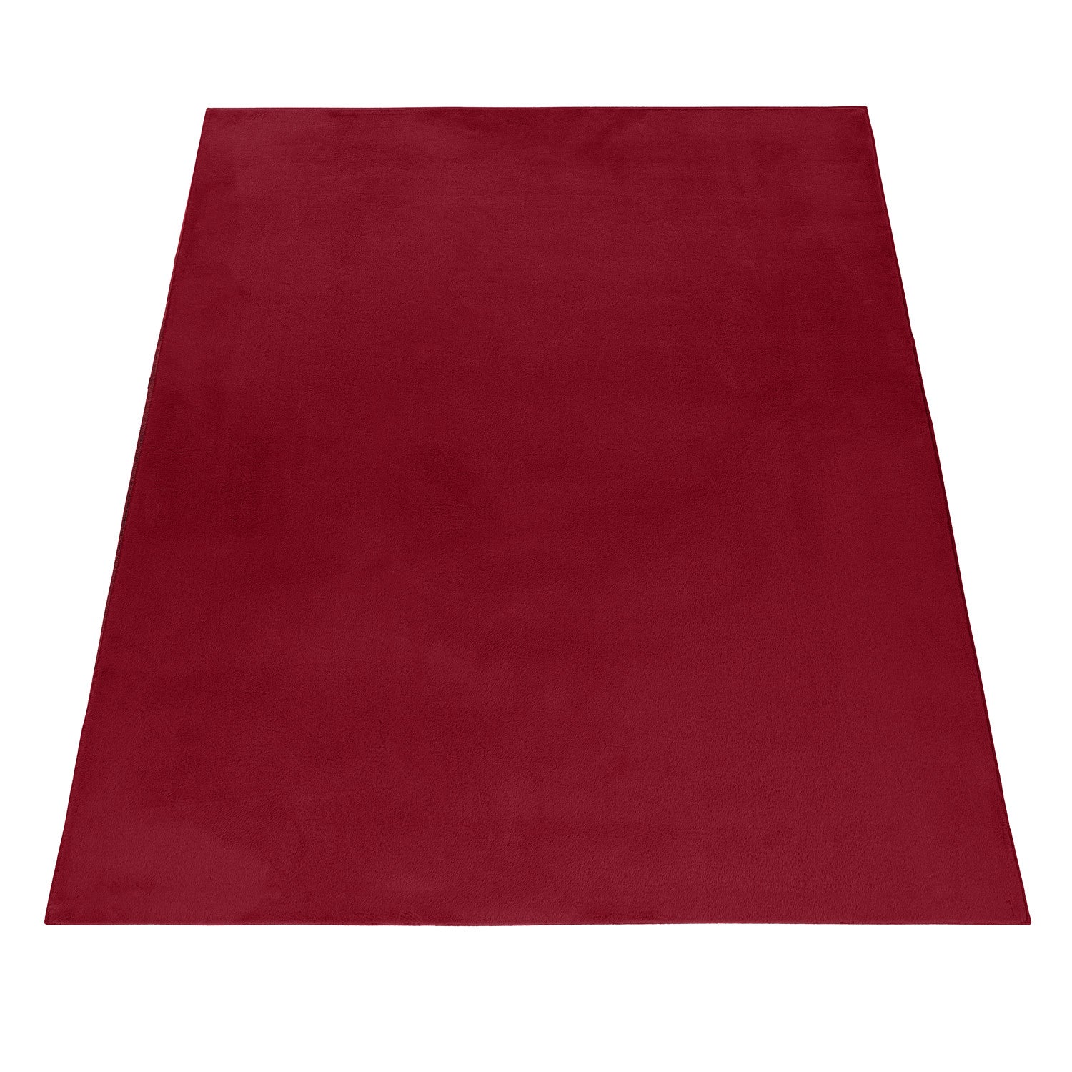 Pouffy Hochflor Teppich Rot