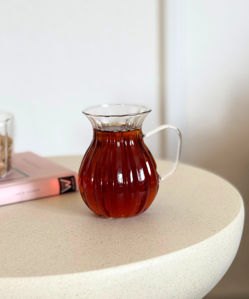 Riffel Teegläser mit Henkel - 6-tlg.