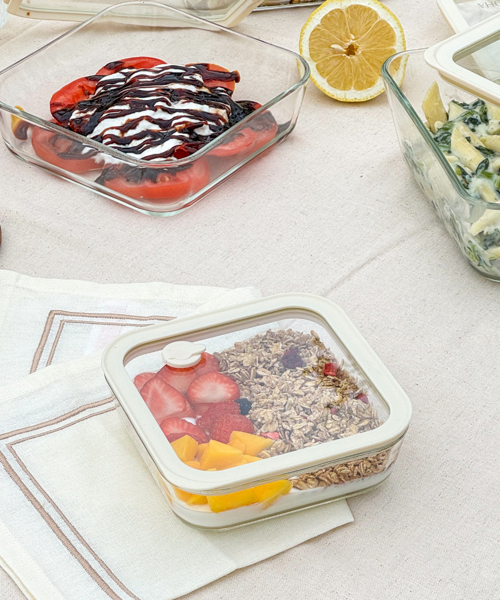 Frischhaltedose 600 ml Beige Transparent