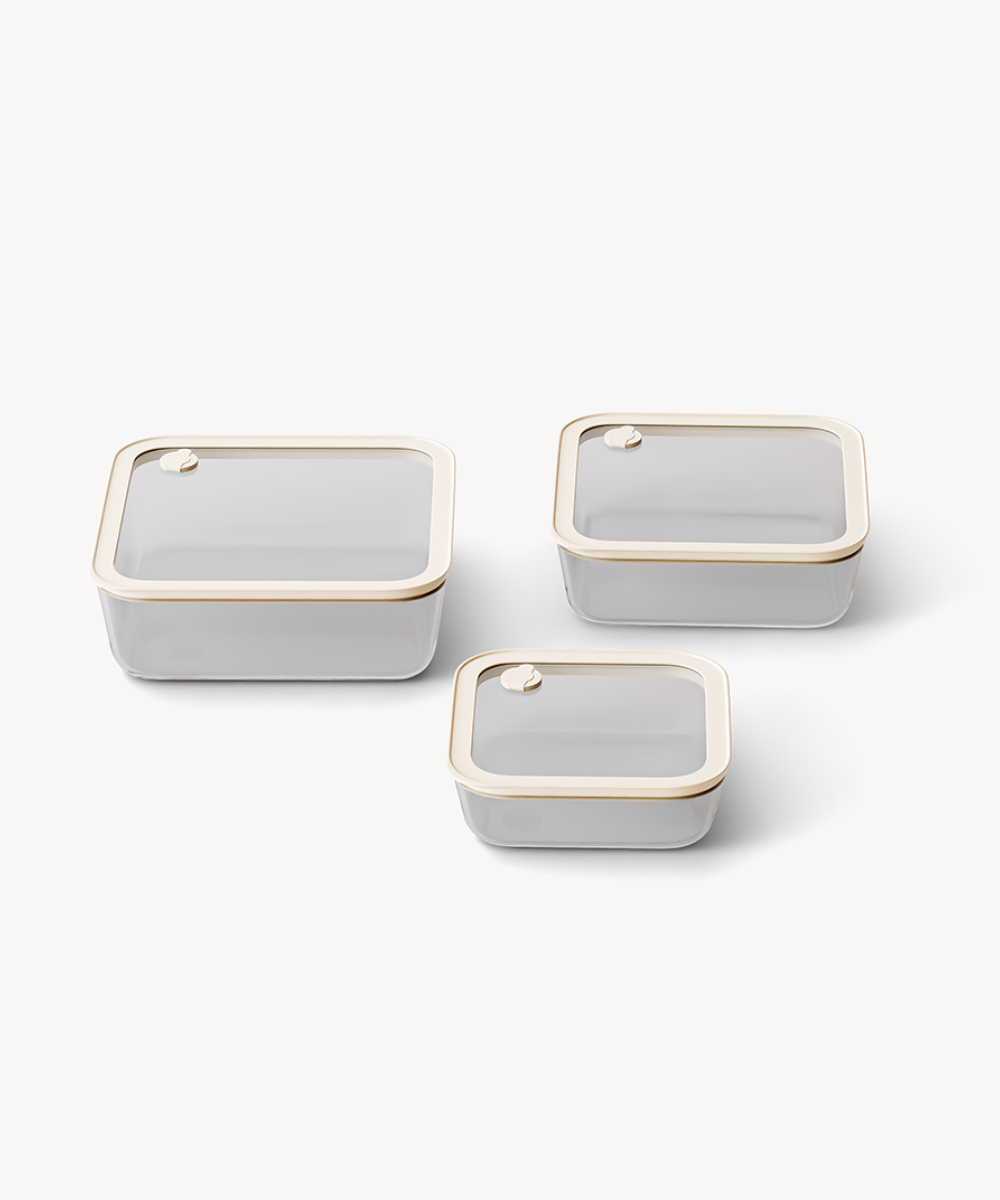 Frischhaltedosen Bundle Transparent 3 Tlg Quadratisch