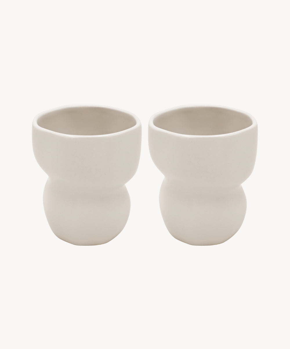 Organic Keramik Becher Beige