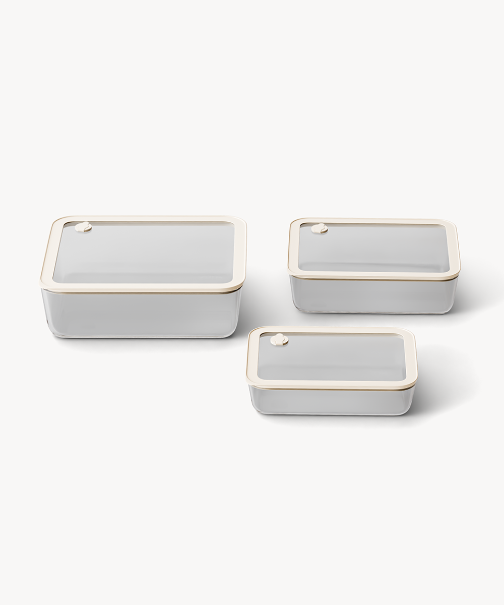 Frischhaltedosen Bundle Transparent 3 Tlg Rechteckig