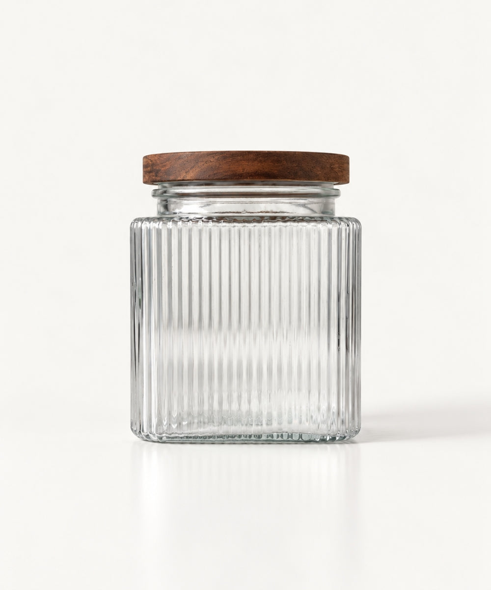 Vorratsgläser Stripe Akaziendeckel 1900 ml