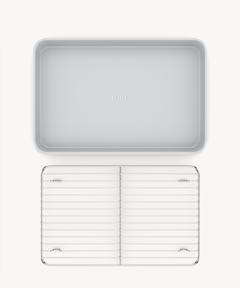 Backblech mit Auskühlgitter Beige