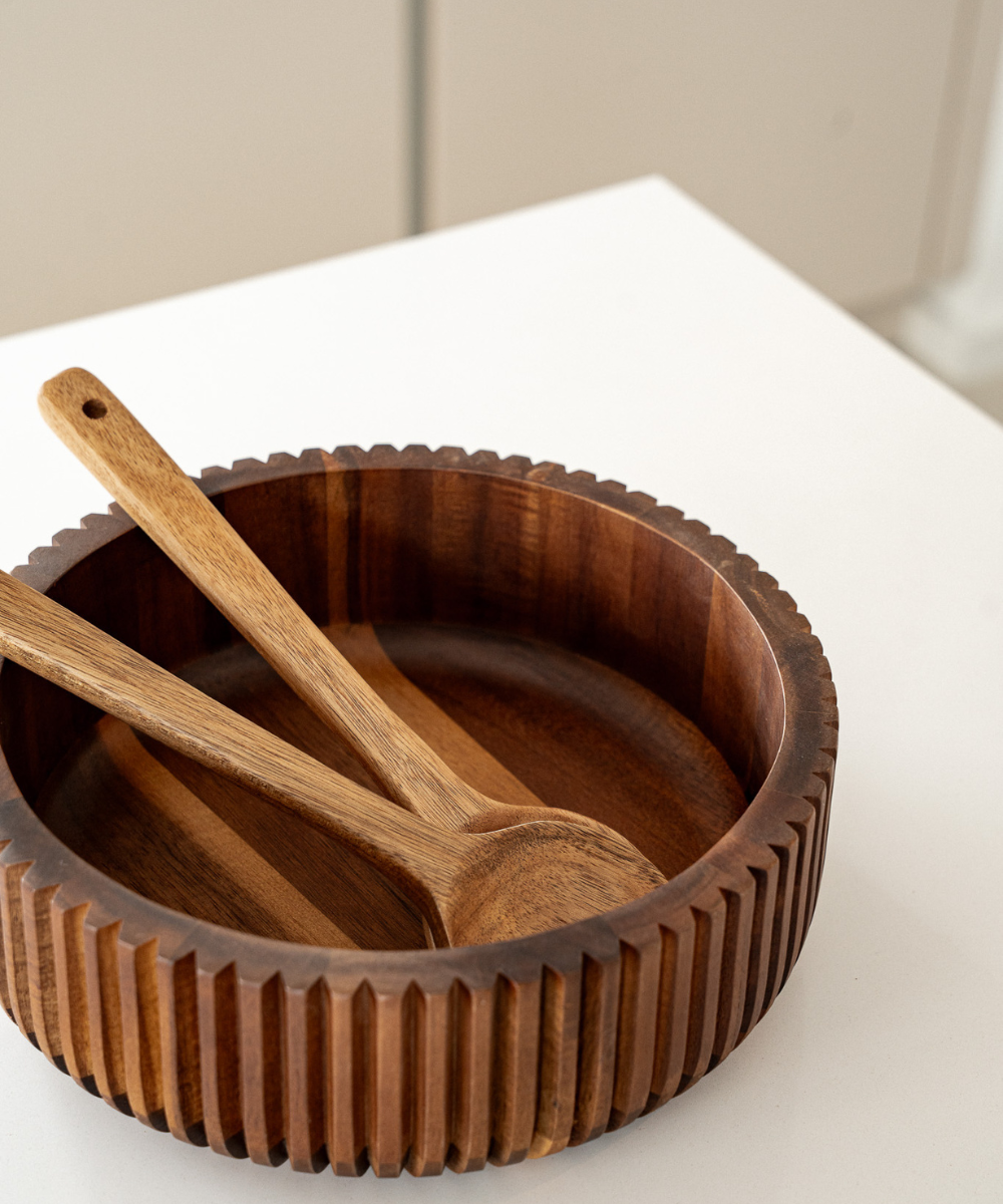 Akazie Stripe Bowl – Ø26 cm