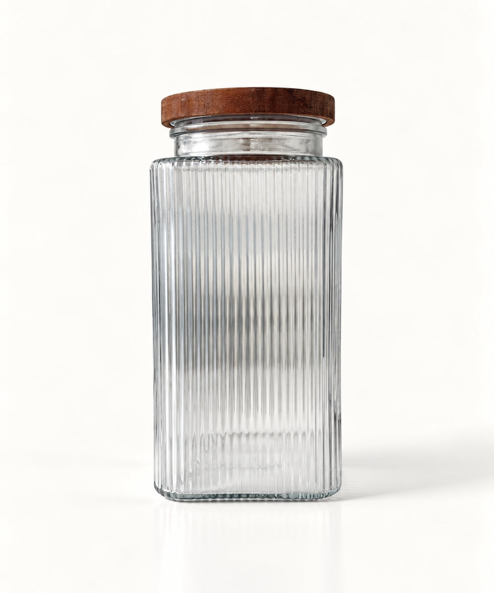 Vorratsgläser Stripe Akaziendeckel 2900 ml
