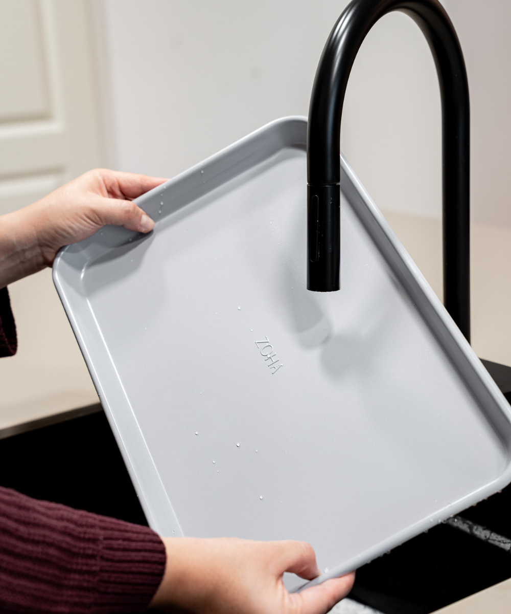 Backblech mit Auskühlgitter Beige