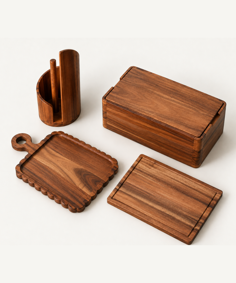 Akazie Küchen-Bundle 4-teilig