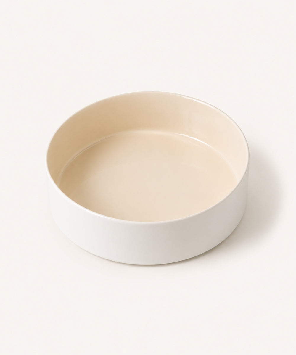 Noa Beige White Salatschüssel