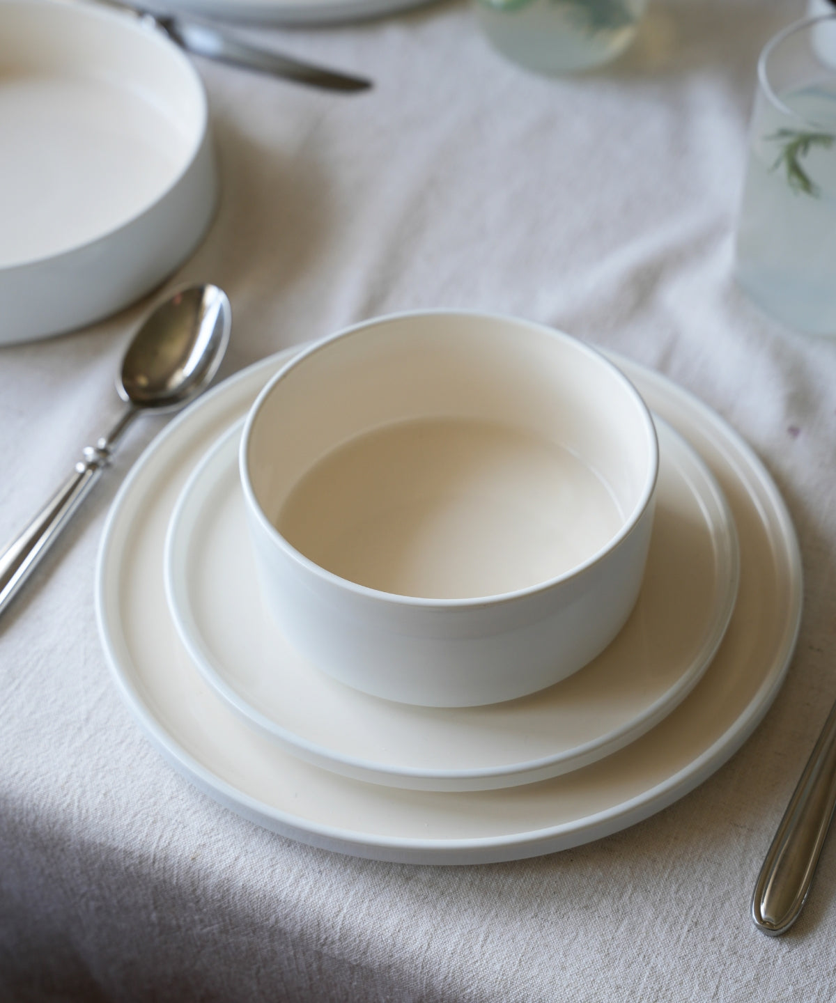 Noa Beige White 24 - teiliges Geschirrset