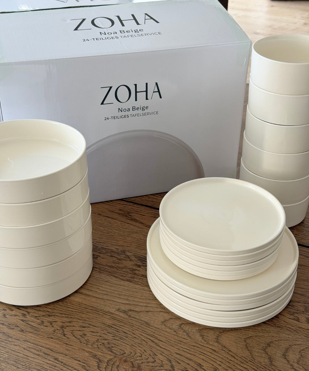Noa Beige 24 - teiliges Geschirrset