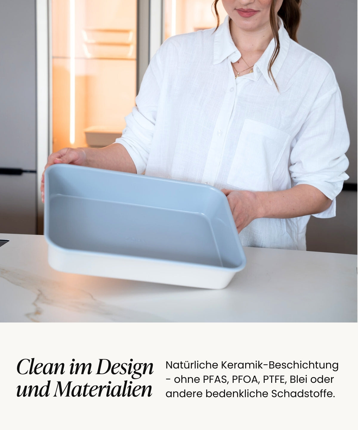 Backform Rechteckig Beige