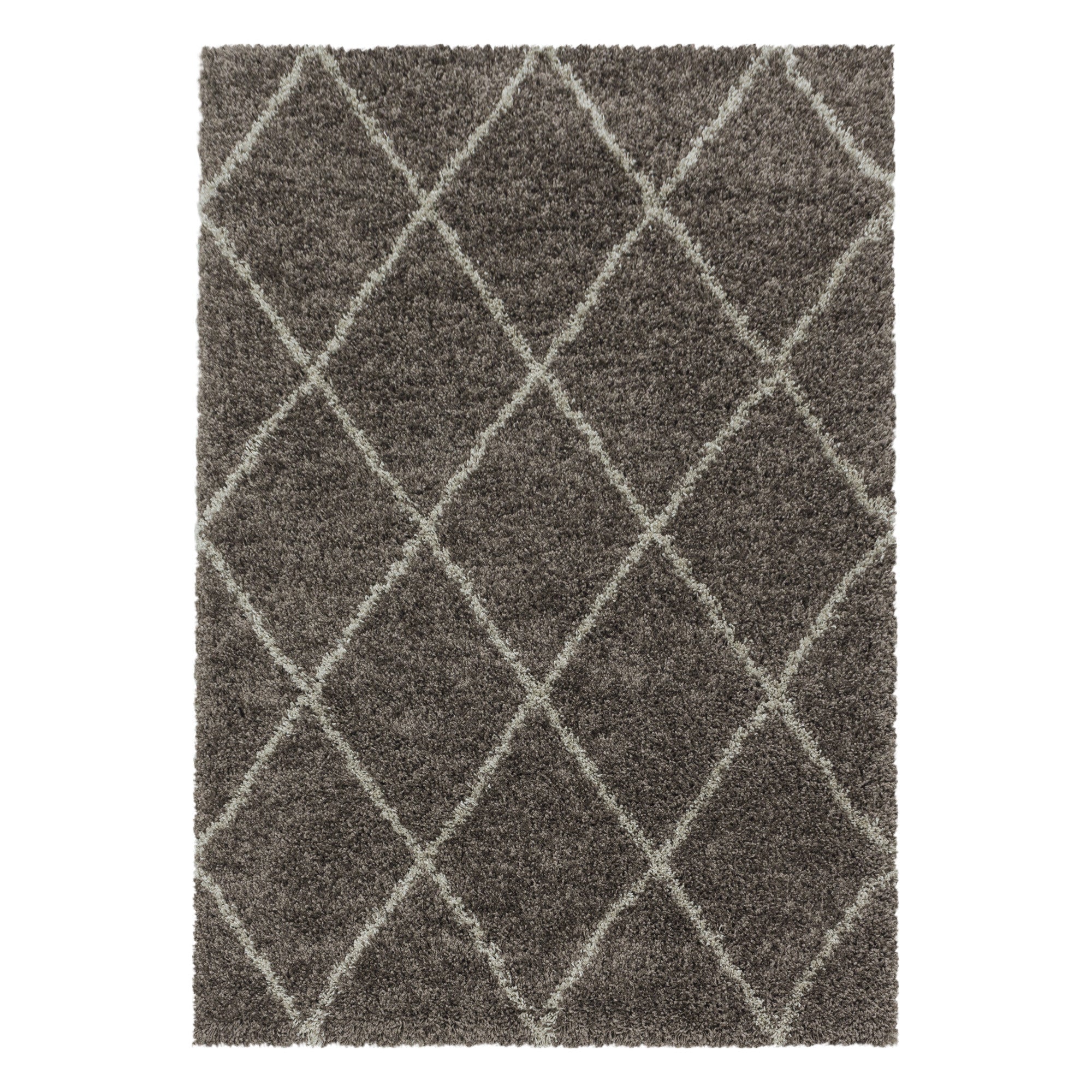 Alvor Hochflor Teppich Taupe