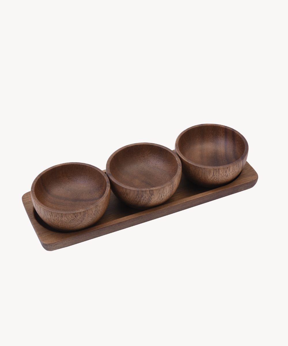 Akazie Bedum Schalen Mini Set