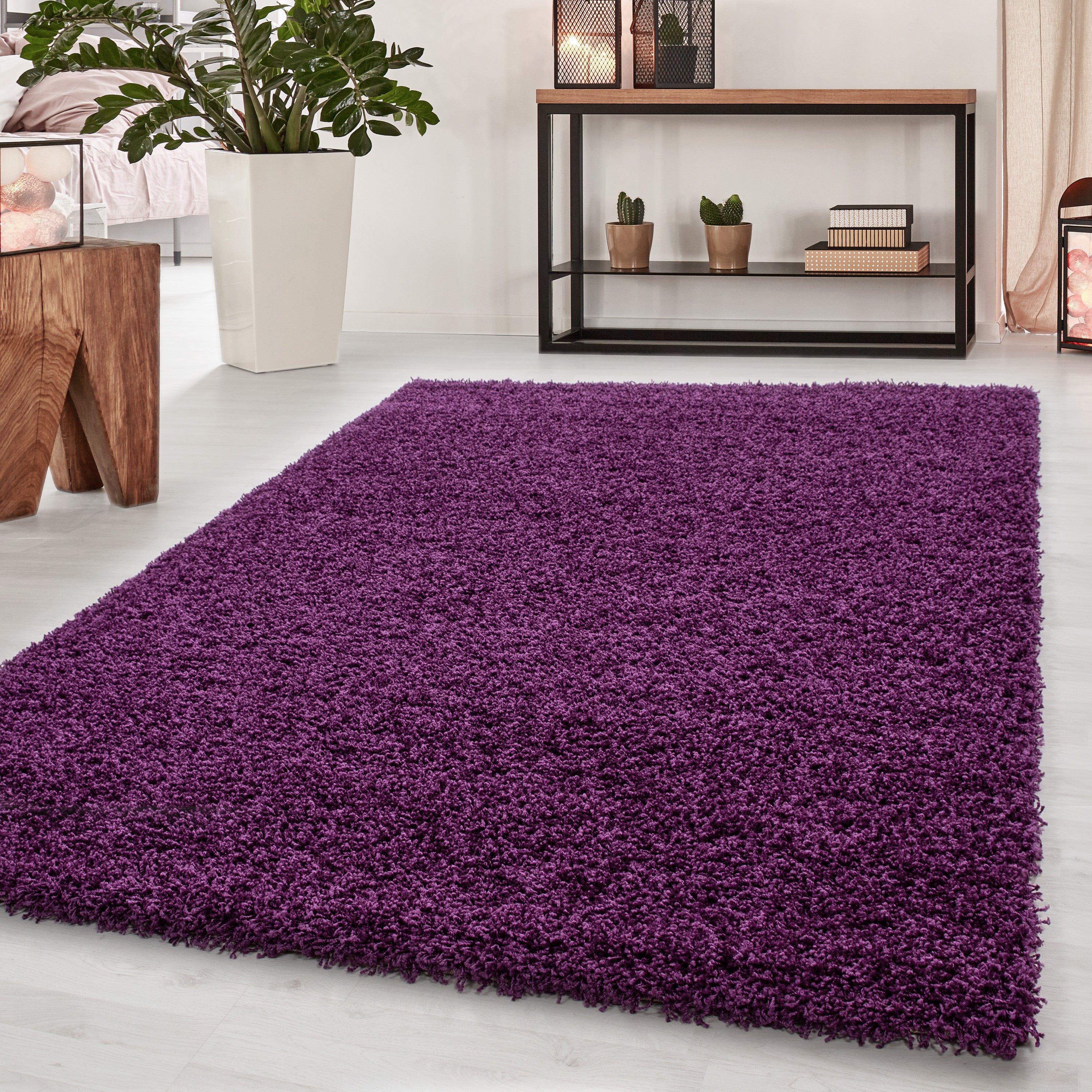 Dream Hochflor Teppich Lila