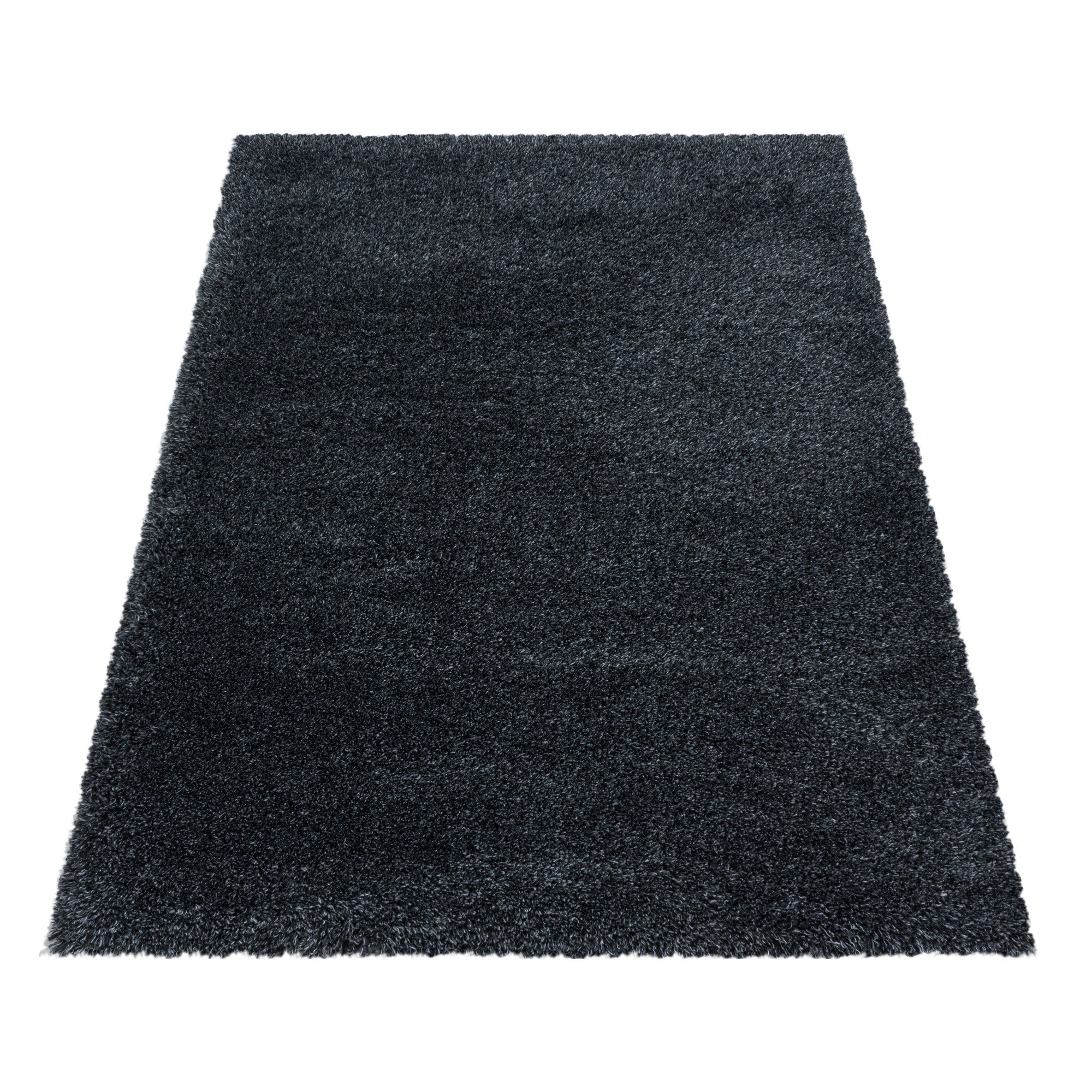 Fluffy Hochflor Teppich Anthrazit