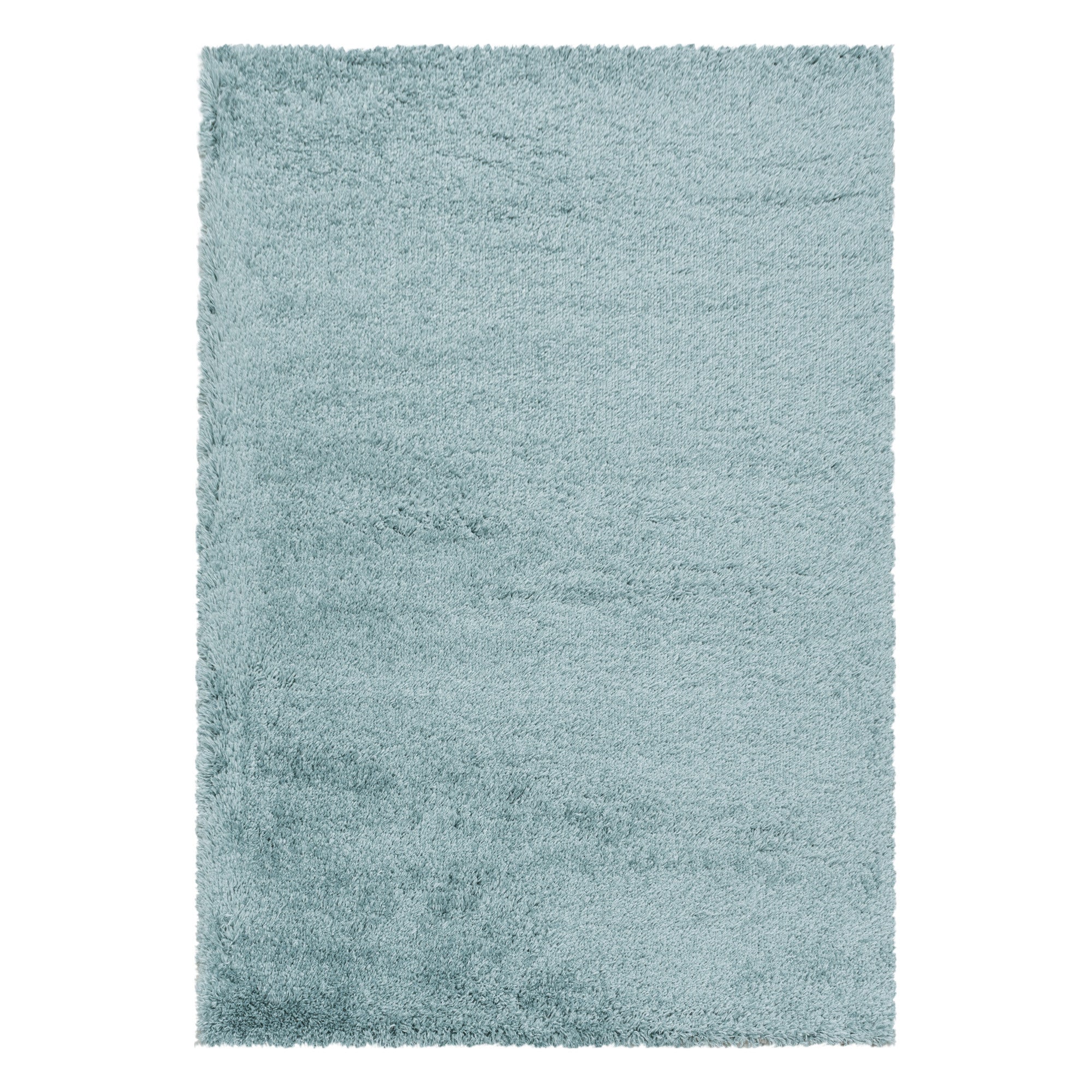 Fluffy Hochflor Teppich Blau