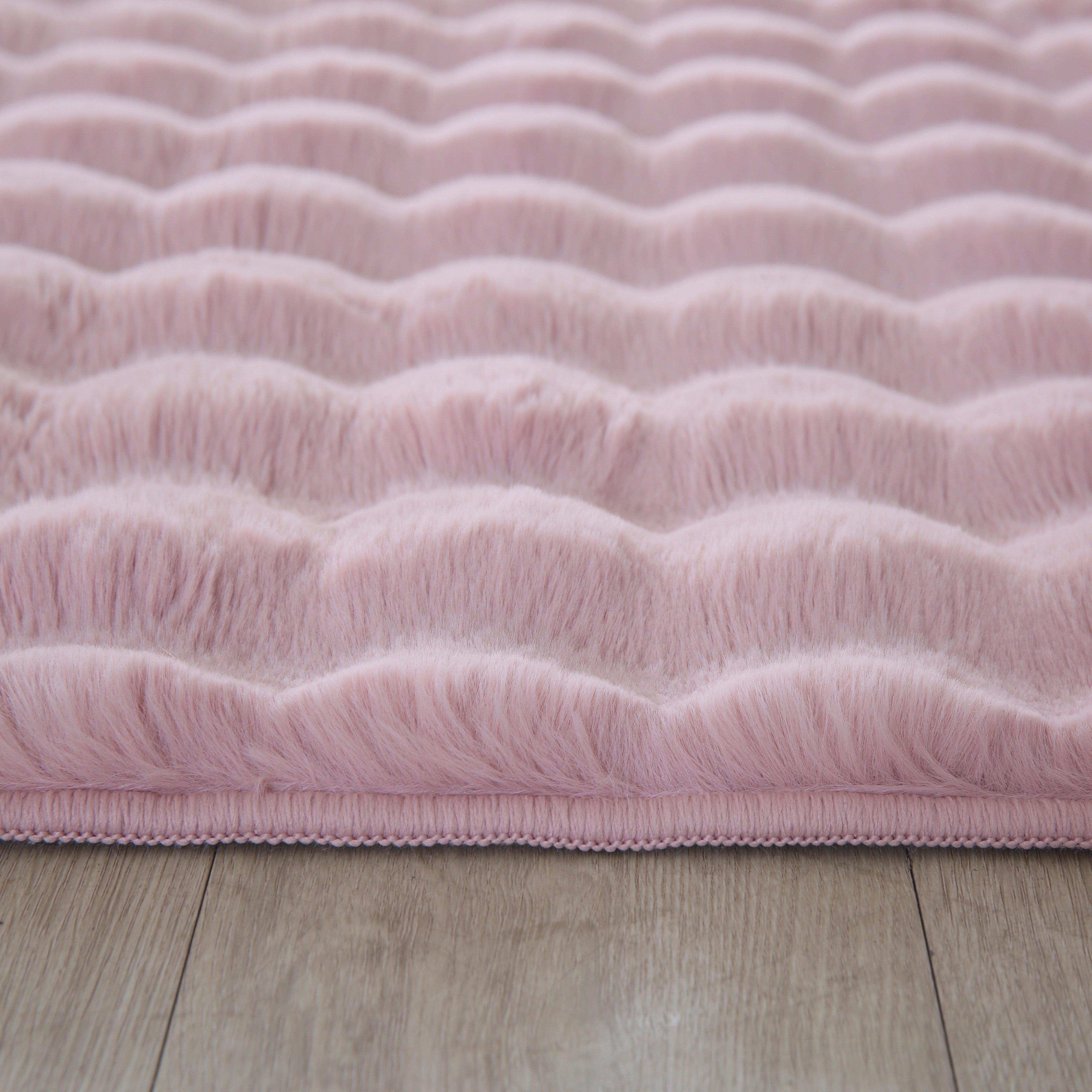 Ambiance Hochflor Teppich Rose