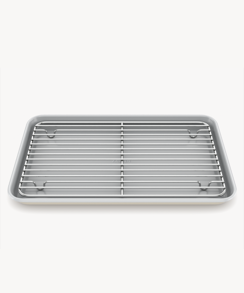 Backblech mit Auskühlgitter Beige