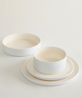 Noa Beige White 24 - teiliges Geschirrset