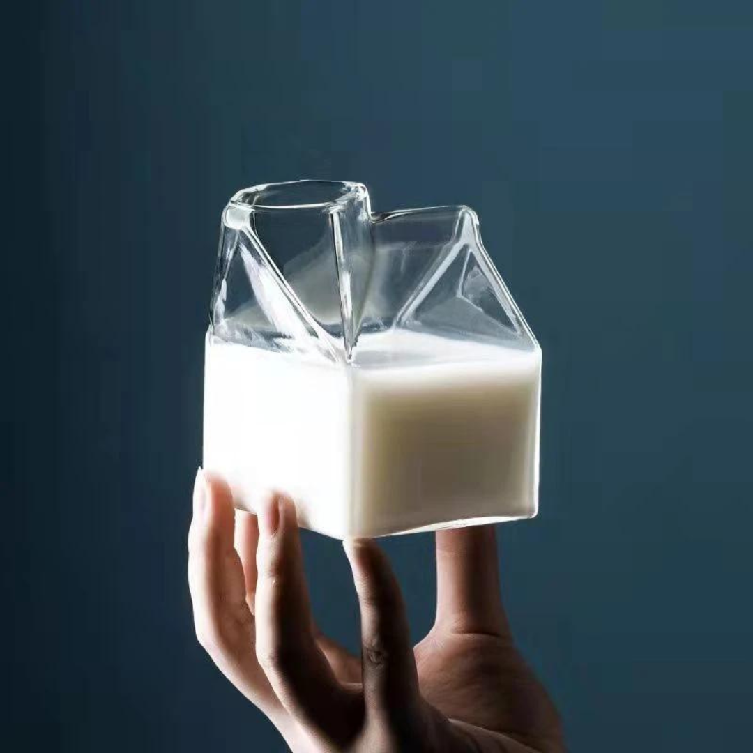 Milch Glas aus Borosilikatglas 250 ml