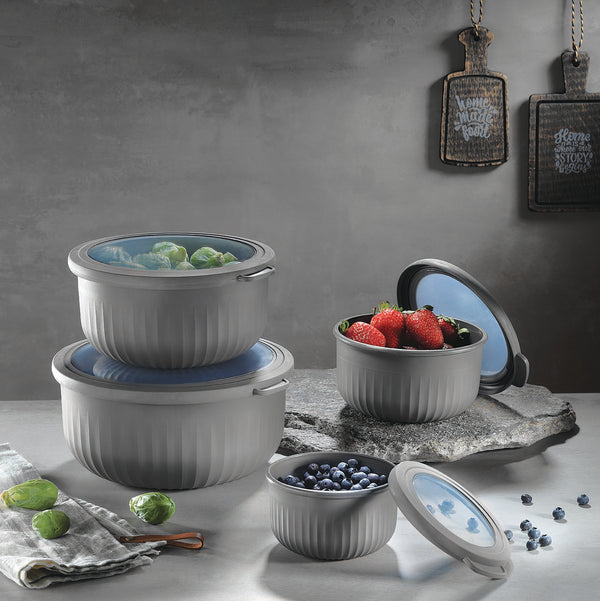 Aufbewahrungsbox Grau - 4er Set