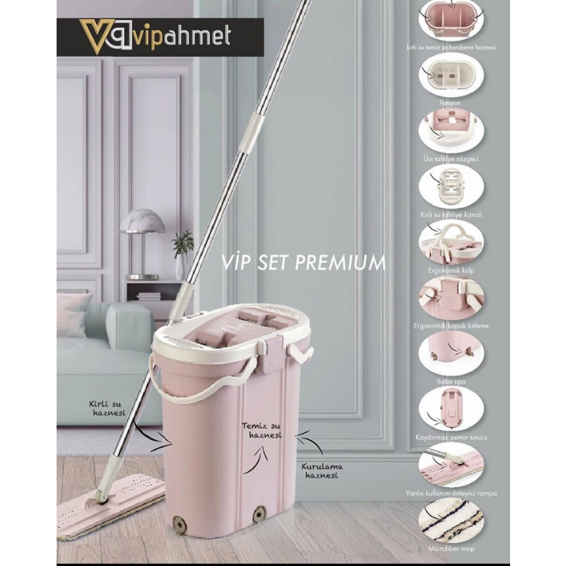 Wischmopp Set (Premium) Pink