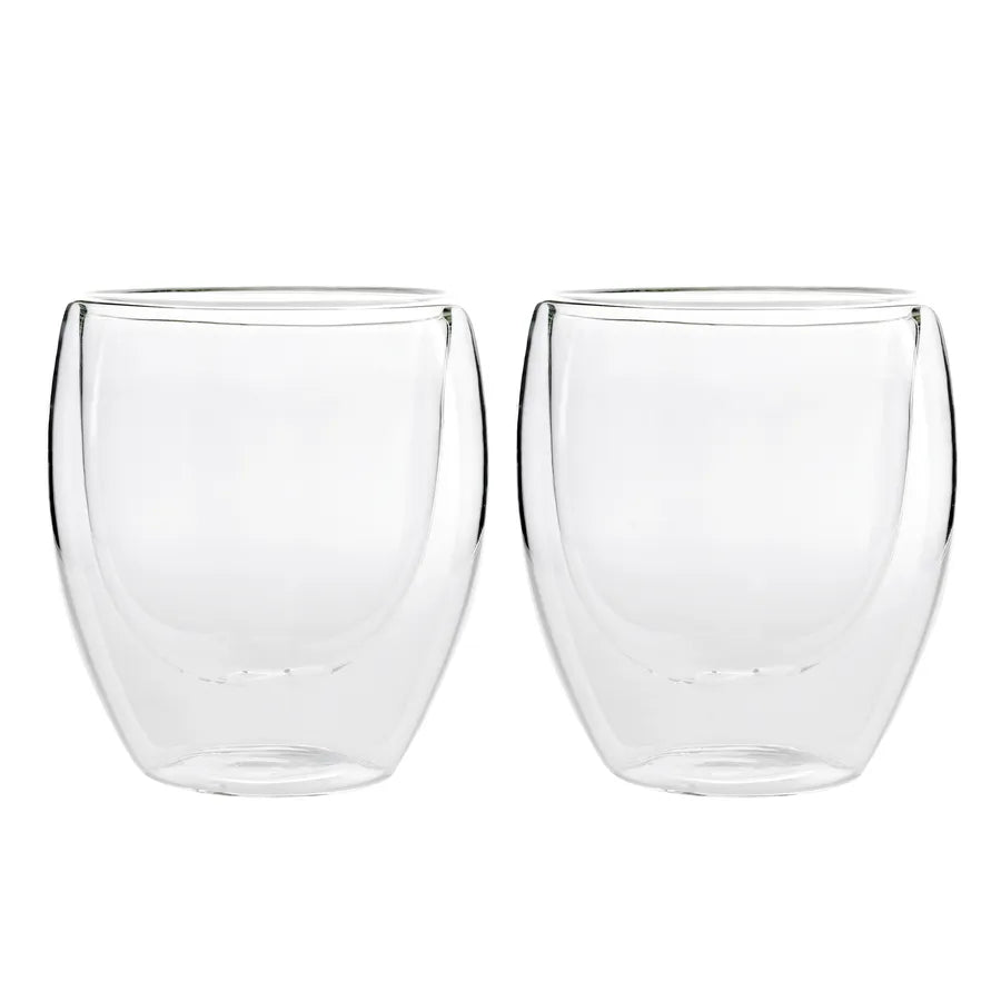 Doppelwand Borosilikat Glas Latte Cup Set für 2 Personen 350 ml