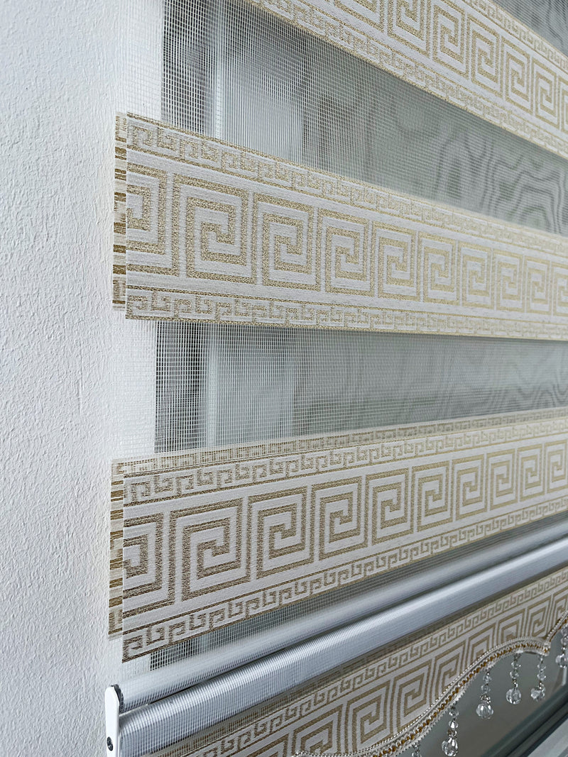 Doppelrollo Zebra Gardine Versage Gold
