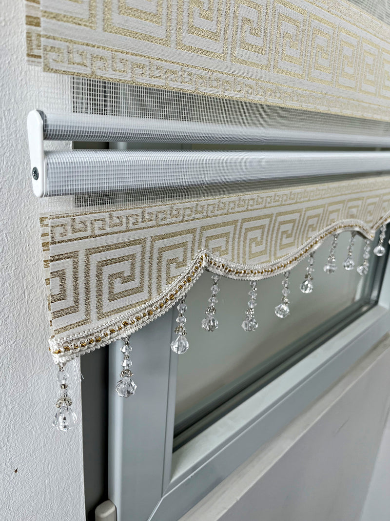 Doppelrollo Zebra Gardine Versage Gold