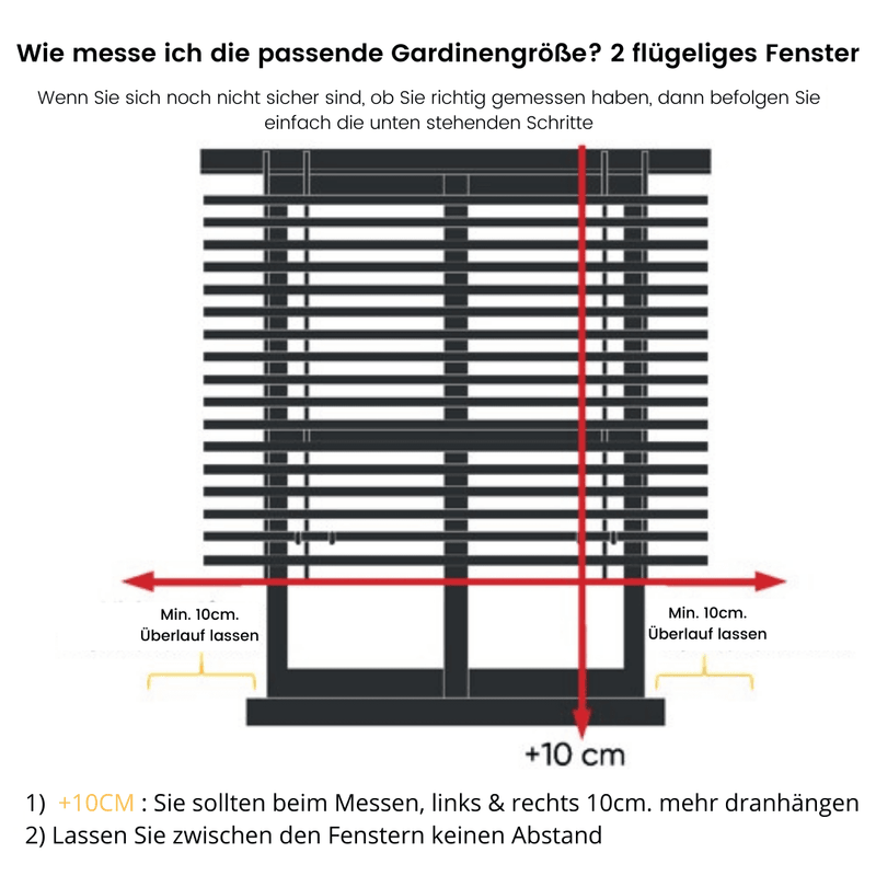 Gardinenmaße messen Anleitung